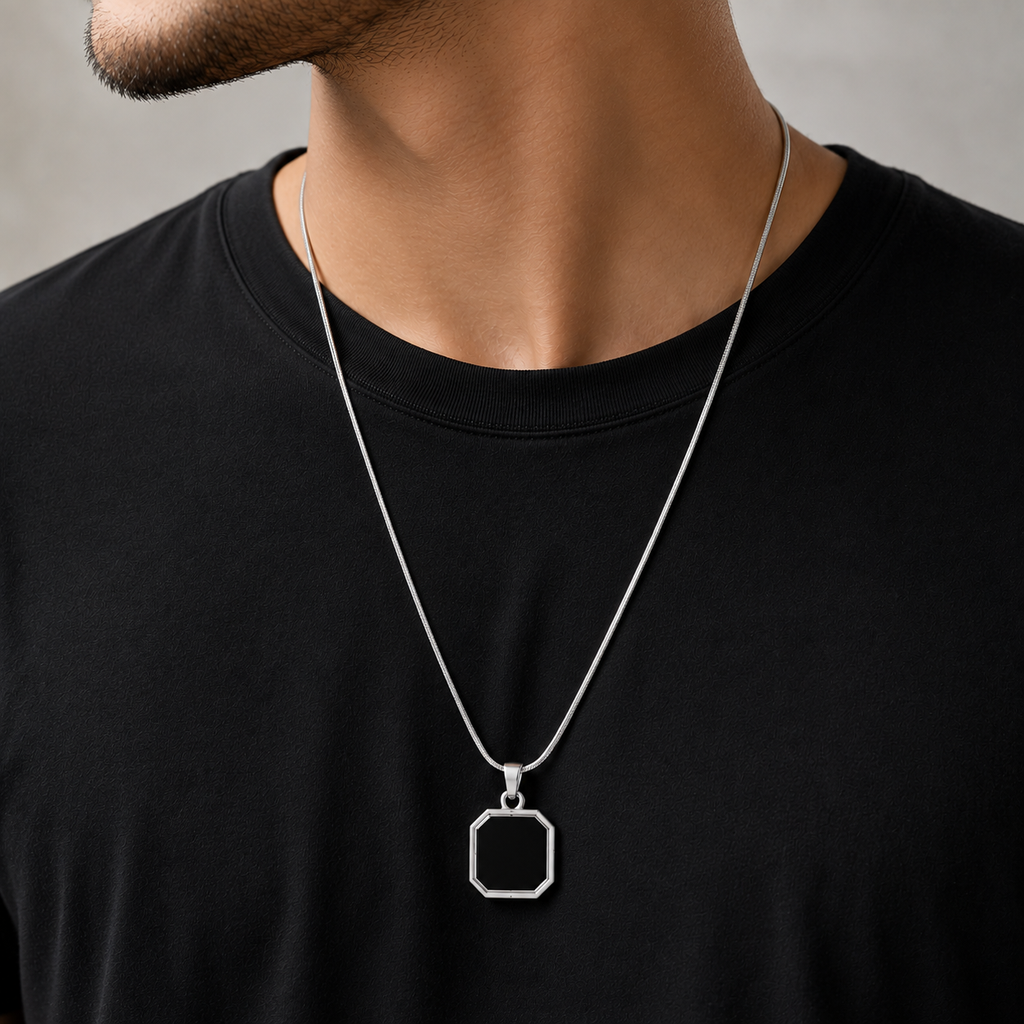 Rope Chain+ Octagon Pendant
