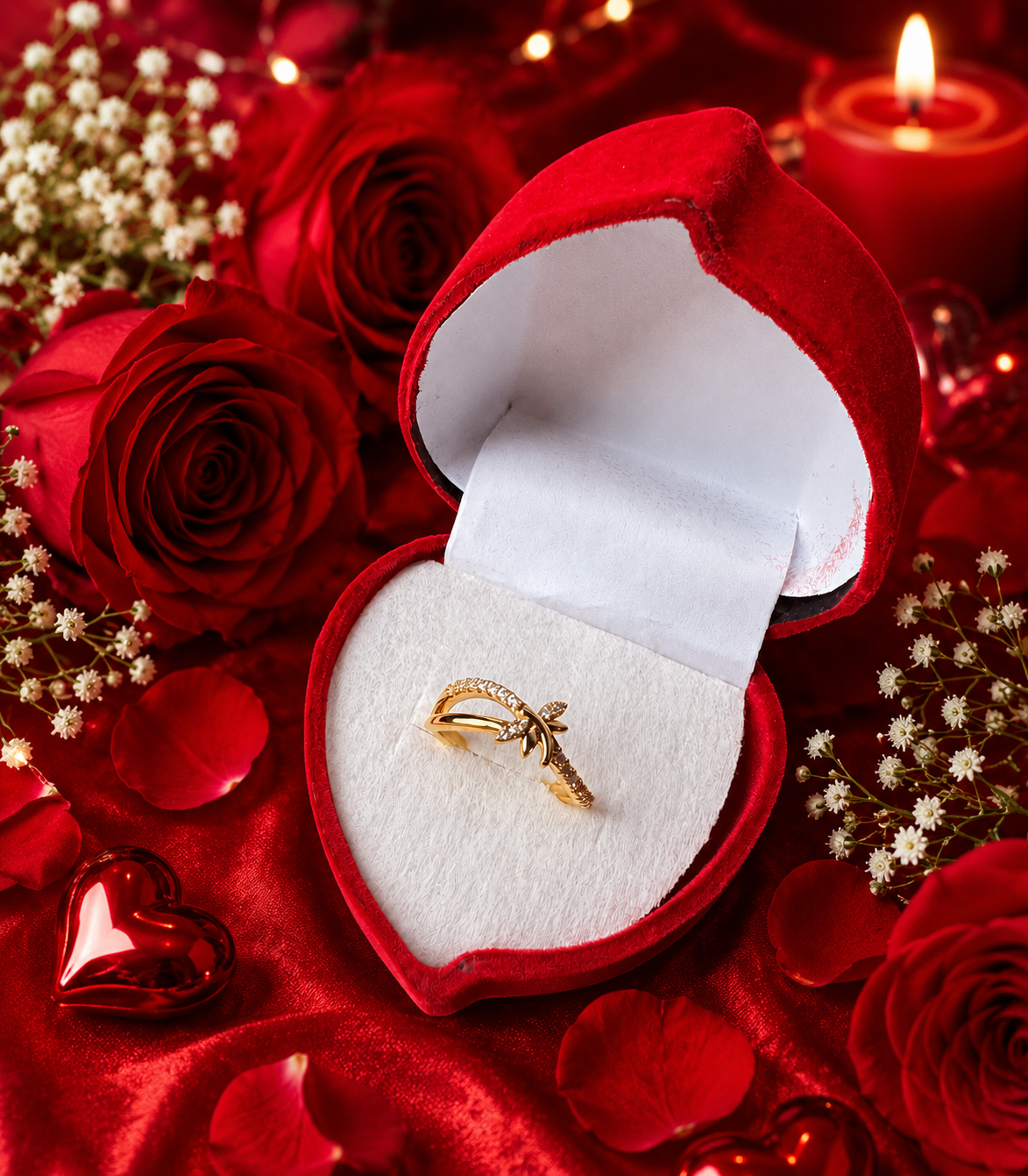 Floral Spark Ring (Adjustable)