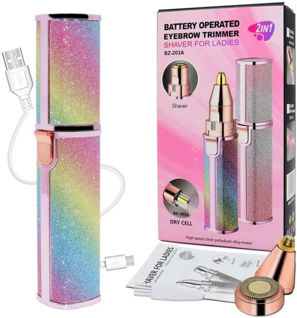 2 In 1 Painless Eyebrow Trimmer & Facial Hair Remover