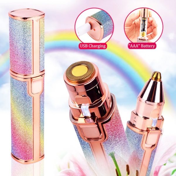 2 In 1 Painless Eyebrow Trimmer & Facial Hair Remover