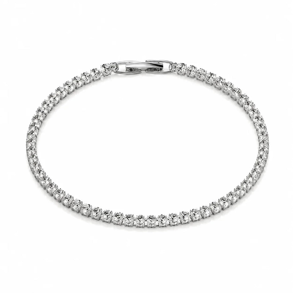 Elegant silver rhinestone