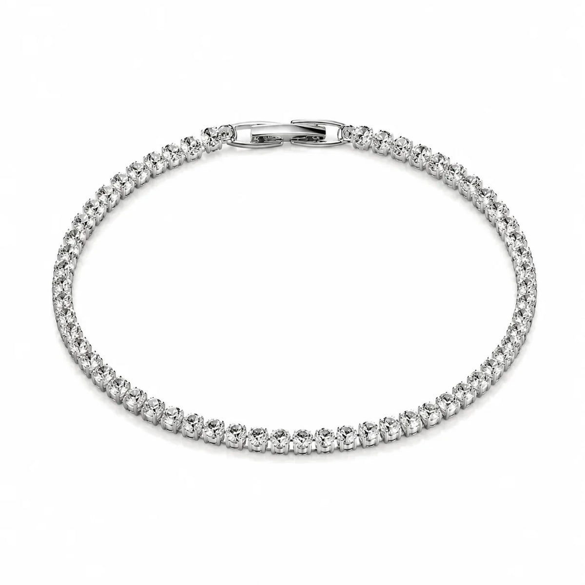 Elegant silver rhinestone