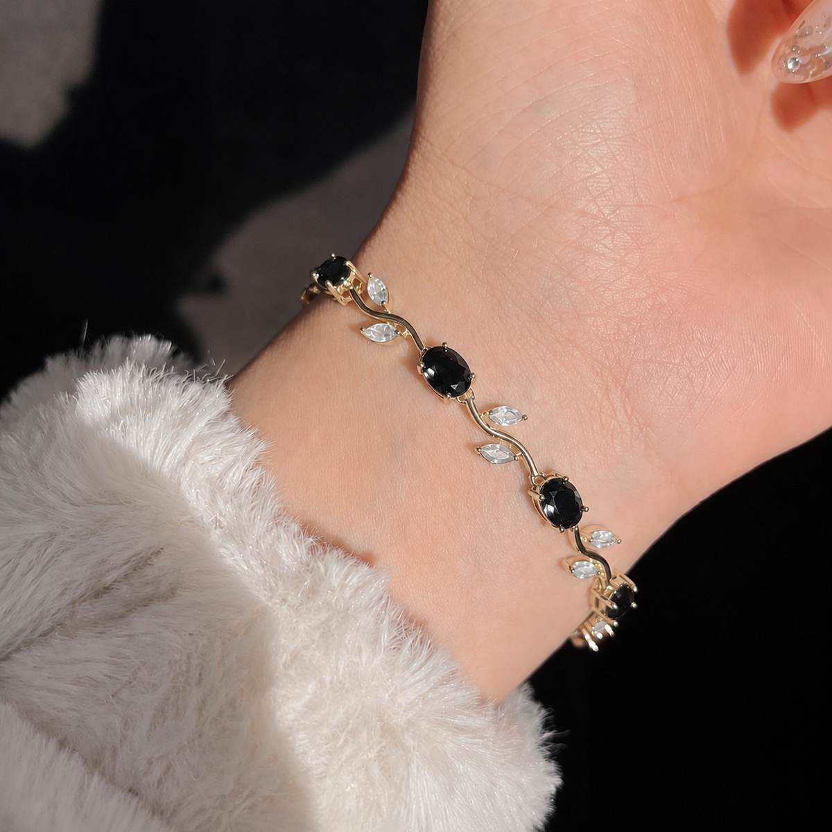 Elegant Silver Plated Tulip Bracelet for Girls/Women