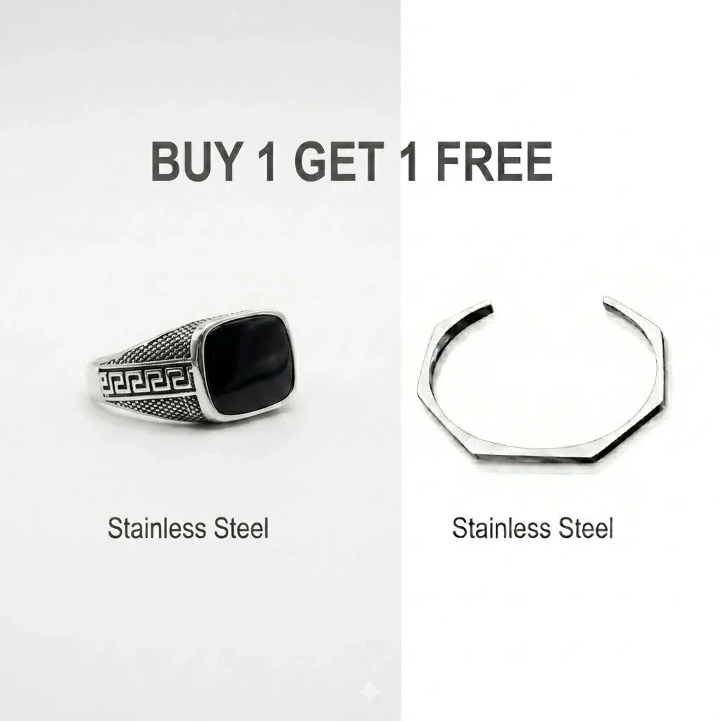 HAXA + BLACK ONYX RING